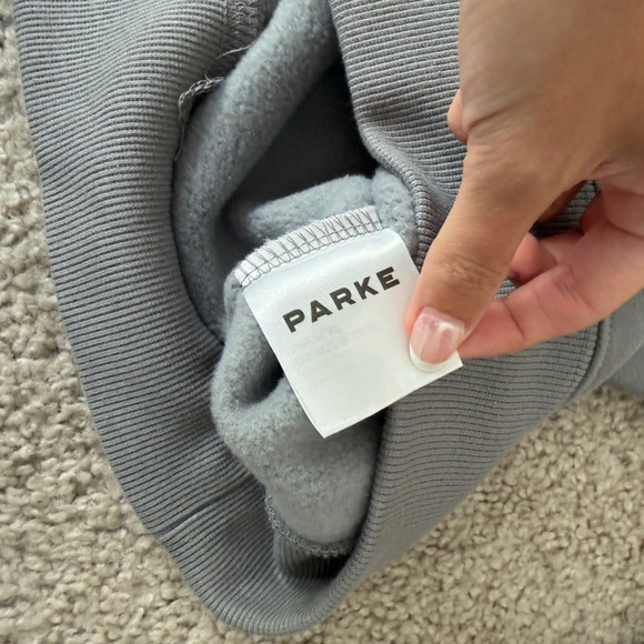 Parke monotone slate grey mockneck sweatshirt NWOT - Picture 5 of 6